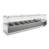 Vetrina refrigerata per pizza EKF in acciaio INOX AISI 201 Modello VRX1500380FG