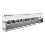 Vetrina refrigerata per pizza EKF in acciaio INOX AISI 201 Modello VRX1600330FG