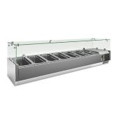 Vetrina refrigerata per pizza EKF in acciaio INOX AISI 201 Modello VRX1600380FG