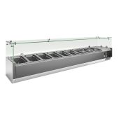 Vetrina refrigerata per pizza EKF in acciaio INOX AISI 201 Modello VRX1800330FG