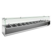 Vetrina refrigerata per pizza EKF in acciaio INOX AISI 201 Modello VRX2000330FG