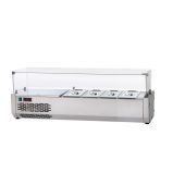 Vetrina refrigerata per pizza in acciaio inox con motore a SINISTRA Modello VR3120VDSX