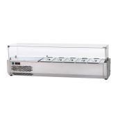 Vetrina refrigerata per pizza in acciaio inox con motore a SINISTRA Modello VR3150VDSX