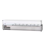 Vetrina refrigerata per pizza in acciaio inox con motore a SINISTRA Modello VR4160VDSX