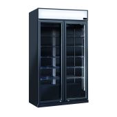 Vetrina refrigerata per bibite nero Modello DC1050CB con opalina pubblicitaria