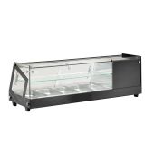 Vetrina refrigerata per esposizione di tapas Modello AK513VTB Capacità 5xGN1/3 h 4,0 cm