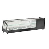 Vetrina refrigerata per esposizione di tapas Modello AK613VTB Capacità 6xGN1/3 h 4,0 cm