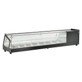 Vetrina refrigerata per esposizione di tapas Modello AK813VTB Capacità 8xGN1/3 h 4,0 cm