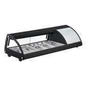 Vetrina Sushi Vetro Apribile Modello AK513NSB Capacità bacinelle 5 bacinelle GN1/3 H 4 cm