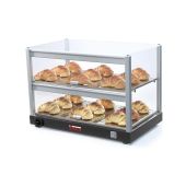 Vetrina calda da banco Modello CubeP2Hot Struttura in plexiglass trasparente e colonne in alluminio estruso anodizzato 
