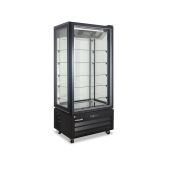 Frigo pasticceria vetro quattro lati no frost in acciaio inox Modello VICTORIA85NFNBLACK