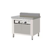 Cuocipiada a gas PL Modello CP6 Su vano a giorno Piana in acciaio inox su vano inox a giorno Capacità 6 piadine 