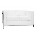 Divano da interno TESR Struttura in acciaio inox, rivestimento in ecopelle Modello 619-X17D2S DISPONIBILI IN 2 COLORI