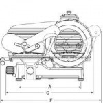 Affettatrice verticale Modello MANTEGNA 330 BS1 Spessore di taglio mm 29