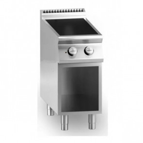Cucina elettrica in vetroceramica MDLR 2 zone di cottura Vano aperto Modello CL9040PVE