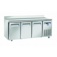 Tavolo Refrigerato Ventilato TROPICALIZZATO con Porte autochidenti Modello QR3200SG con alzatina