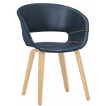 Poltroncina da interno TESR Struttura in legno multistrato di faggio, rivestimento in ecopelle. Modello 1587-YG101