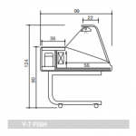 Banco alimentare pesce Zoin Modello VR RP150PSSGR Vetro curvo Refrigerazione Statica gruppo incorporato
