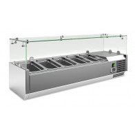 Vetrina refrigerata per pizza EKF in acciaio INOX AISI 201 Modello VRX1200330FG