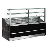 Banco alimentare Refrigerato ideale pasticceria fresca, salumi, latticini e gastronomia fredda Zoin Vetro temperato Fisso Modello Orleans OC100PSSG Refrigerazione Statica con cella con gruppo incorporato