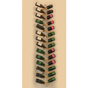 Espositore per bottiglie di vino champagnotte design Verticale a parete Capacità bottiglie 28 colore trasparente Modello BOLLICINE 200