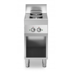 Cucina elettrica 2 piastre tonde MDLR Modello F7040PCEA Armadio aperto