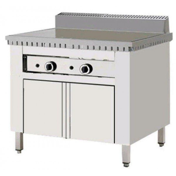 Cuocipiada a gas PL Modello CP6 Su vano con ante Piana in acciaio inox su vano inox con ante Capacità 6 piadine