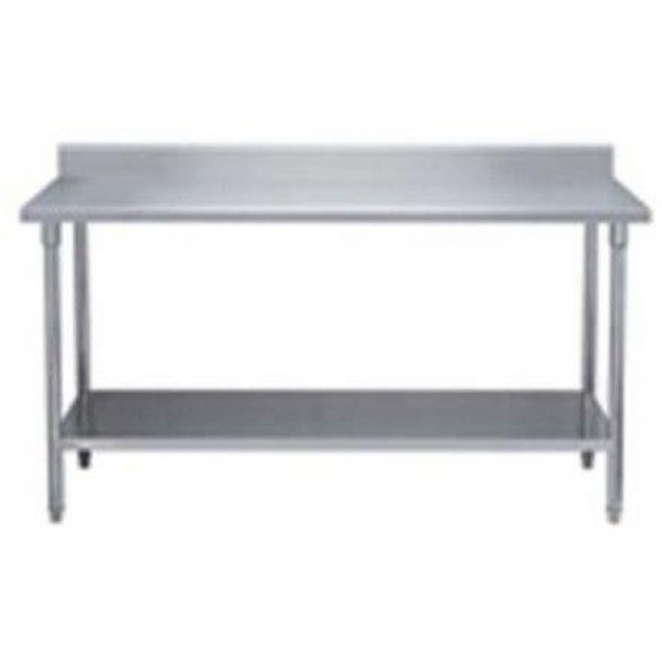 Tavolo in acciaio inox con alzatina SR con ripiano Capacità kg 300 Modello 75061670