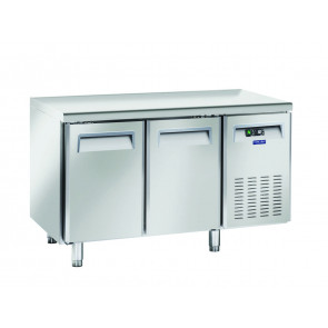 Tavolo Refrigerato TROPICALIZZATO GN1/1 in acciaio inox Refrigerazione ventilata 2 Porte in acciaio inox Modello QN2100