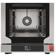 Forno elettrico con controllo touch a convezione con vapore diretto per gastronomia, panetteria e pasticceria Modello EKF423NTUD Capacità 4 teglie cm 42,9x 34,5 Potenza Kw 2,9 Apertura a ribalta