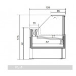 Banco alimentare refrigerato ideale per salumi formaggi e gastronomia Zoin Modello Porthos PL200PSSG Vetro retto apribile verso l'alto Refrigerazione statica con Cella di riserva Gruppo incorporato