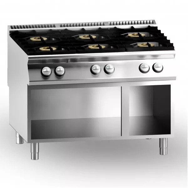 Cucina a gas MDLR 6 fuochi Vano aperto Modello CL70120PCGB