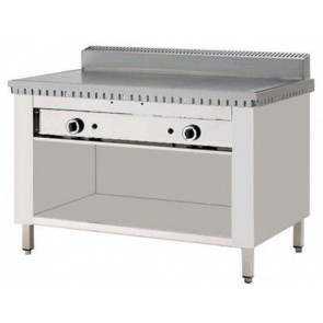 Cuocipiada a gas PL Modello CP8 su vano a giorno Piana in acciaio inox Su vano inox a giorno Capacità 8 piadine