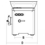 Tritacarne Modello TC22 NEVADA Produzione oraria kg/h. 350