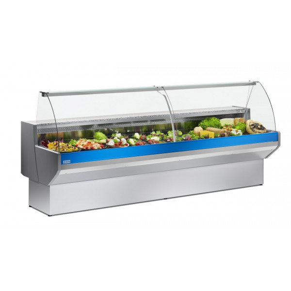 Banco alimentare neutro ideale per panetteria Zoin Modello Patagonia PY250NNNG Vetro curvo Versione neutra senza gruppo e senza evaporatore