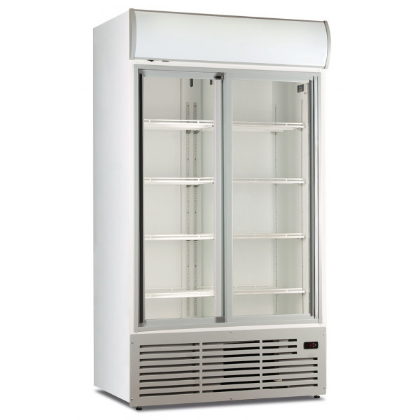 Armadio Frigo Refrigerato ventilato 2 porte con cassonetto retroilluminato Modello CL113TCSLWHITE