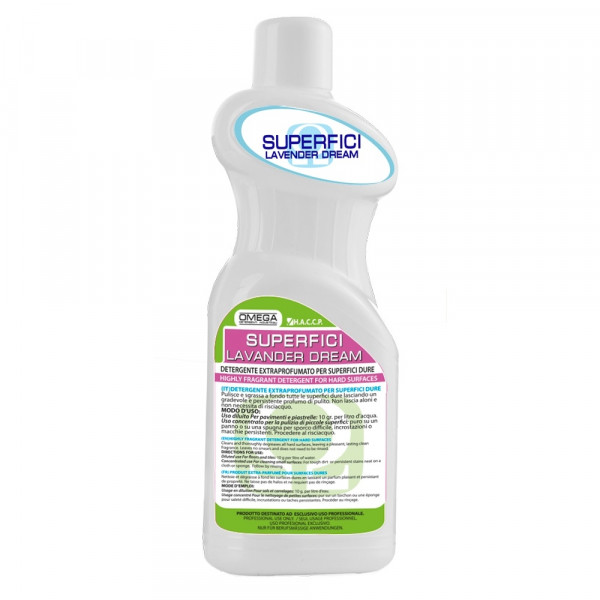 Detergente Sgrassante extraprofumato per superfici dure LAVENDER DREAM Cartone con 12 detergenti da 1 lt Modello OSLD-12