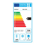 Tavolo Refrigerato GN1/1 in acciaio inox con porta a vetro Modello QRG2100 Refrigerazione ventilata 2 Porte autochiudenti a vetro