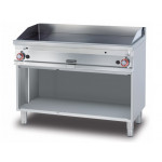 Fry top a gas LTS Piastra liscia su vano a giorno 2 zone di cottura Modello FTL-712G