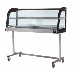 Termovetrina con carrello SDF Struttura in acciaio inox Controllo termpostatico Vetri curvi Modello TC0001