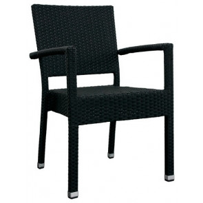 Sedia\Poltrona impilabile da esterno TESR Struttura in alluminio, rivestimento in filo di polietilene Modello 499-l80804