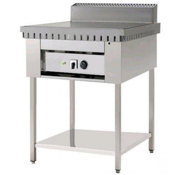 Cuocipiada Elettrico PL Modello CPE4 su trespolo Piana in acciaio inox su gambe in acciaio inox Capacità 4 piadine Piana in acciaio inox