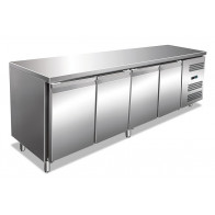 Tavolo refrigerato ventilato EKF Acciaio AISI 201 Modello GN4100TN Quattro porte