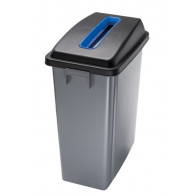 Contenitore per la raccolta differenziata con coperchio con foro blu OFFICE 60 secchio grigio MDL 60 L Modello 114205
