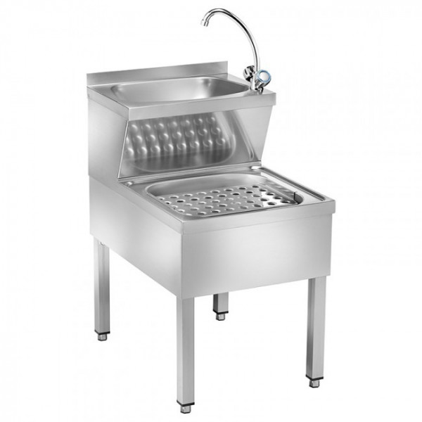 Lavamani Inox combinato con lava stracci Modello LMMC