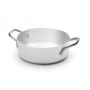 Casseruola bassa in Alluminio con due maniglie per cucine a induzione Spessore 3 cm Modello 290-3