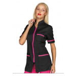 Casacca Florida da donna MEZZA MANICA 100% Poliestere Superdry NERO + FUCSIA Disponibile in diverse taglie Modello 002560
