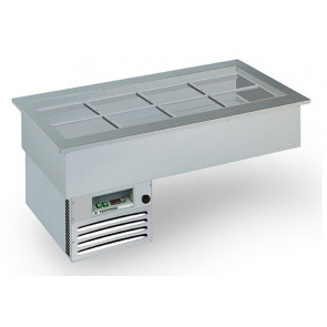 Drop in e mobile da incasso refrigerato Modello ARMONIA 4GN Gastrnorm capacità 4 vasche Gn1/1