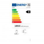 Armadio Frigo Refrigerato tropicalizzato Modello AK1414TNG Porta a vetro temperatura normale acciaio inox
