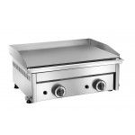 Fry top a GAS da banco Modello PG600L Piano di cottura liscio 2 zone di cottura Potenza 8000 W